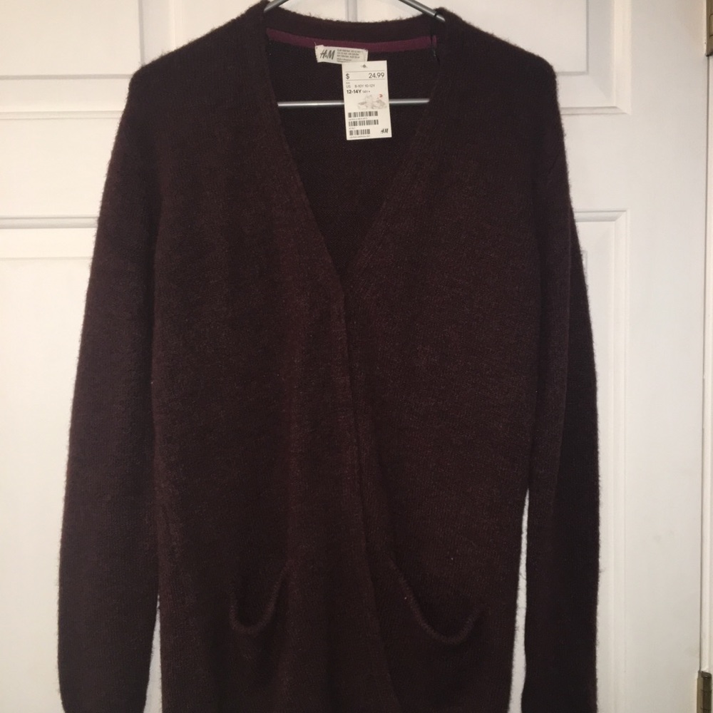Girls maroon cardigan